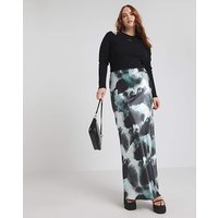 Stretch Satin Maxi Skirt TIE DYE