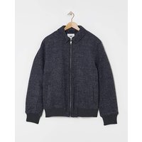 Wool Boucle Varsity Bomber