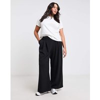Scuba Crepe Wide Leg Trousers