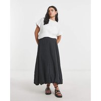 Bubble Hem Midaxi Skirt