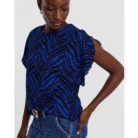 Flutter Sleeve Textured Top Print