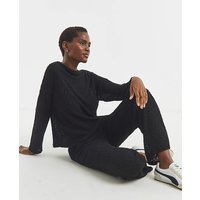 Boucle Wide Leg Jogger