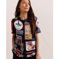 Linen Jersey T Shirt Print
