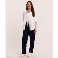 Petite Tapered Linen Trousers