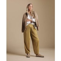 Petite Linen Balloon Trousers