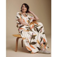 V Neck Tiered Midi Dress Print