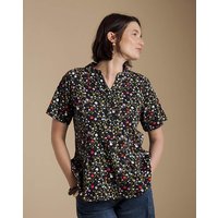 Frill Placket Top Print