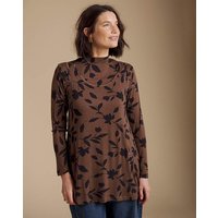 2 1 Swing Jersey Top Tunic Dark Floral