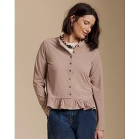 Peplum Stripe Jersey Cardigan Stripe