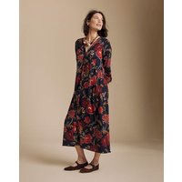 Petite Button Down Midi Dress Floral