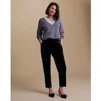 Petite Velour Tapered Trouser
