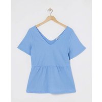 Textured Peplum Top