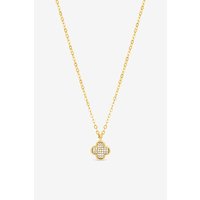Plated Mirco Pave Clover Pendant