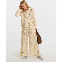 Ace Life Mid Floral Palazzo Trouser Multi Coloured