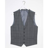 Check Regular Fit Waistcoat 46R