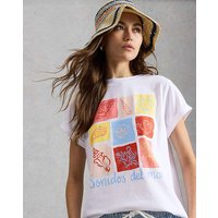 Gina Graphic Tee Ivory Print