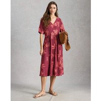 Kate Linen Blend Dress Pink Print