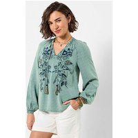 All Details Embroidered Top Multicolour