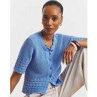 Tami S S Frill Cardigan Knit