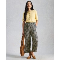 Shelly Crinkle Culotte Navy Print