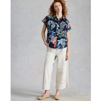Orla Button Through Shirt Navy Multi