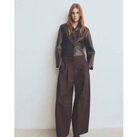 Faux Leather Jacket Dark