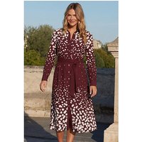 Gradiant Spot Print Shirt Dress