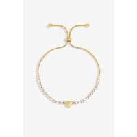 Heart Crystal Toggle Braclet