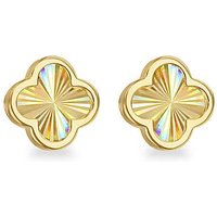 9ct Yellow Gold Rainbow Petal Earrings ONE