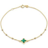 9ct Yellow Gold Malachite Bracelet 1 2