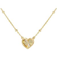9ct Yellow Gold Rainbow Heart Necklace INCH