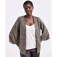 Sequin Kimono Cardigan in Mocha