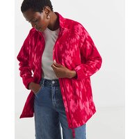 Zip Through Longline Fleece Print