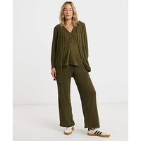 Boucle Wide Leg Jogger