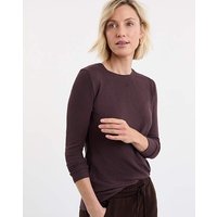 Ribbed Crew Neck Long Sleeve Top