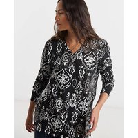 Slouch T Shirt Long Sleeve Mono Print