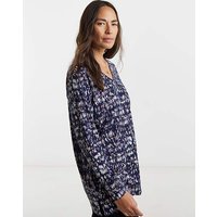 Slouch T Shirt Long Sleeve Chocolate Print