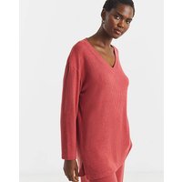 Soft Touch Ribbed V Neck Longline Top JD Williams