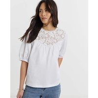 Broderie Yoke Top