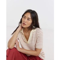 Stripe Polo Half Sleeve Top Stripe