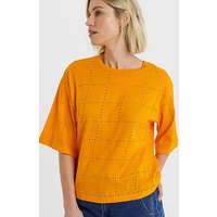Broderie Crew Neck Boxy T Shirt