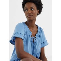 Insert Tie Neck Angel Sleeve Top JD Williams