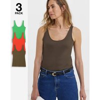 3 Pack Vests Green Orange Choc JD Williams