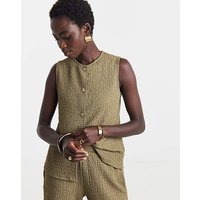 Texture Gold Button Through Top JD Williams