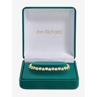 Plated CZ Heart Drop Bracelet