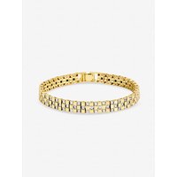 Plated Crystal Tennis Bracelet