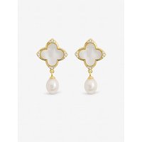 Plated Mother Pearl Earrings