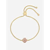 Gold Plated Heart Clover Bracelet Gold