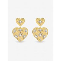 Plated Cut Out Heart Earrings Multi