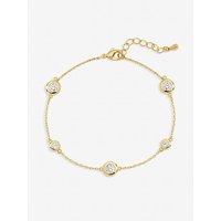 Plated CZ Bezel Bracelet